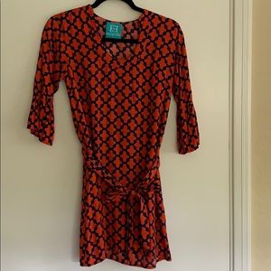 Womenβs escapada orange and navy dress